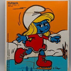 Smurfette Playskool Wooden Puzzle 1982